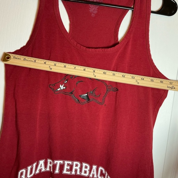 Klutch Vibrant Red Arkansas Razorbacks Quarterback in Training Maternity Tank - Picture 4 of 6